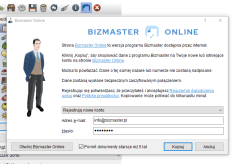 Okno „Bizmaster Online” w programie Bizmaster